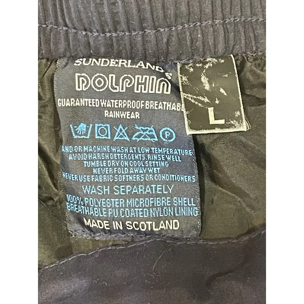Sunderland Of Scotland Dolphin Pants Men’s Large Golf Rainwear Lined Waterproof